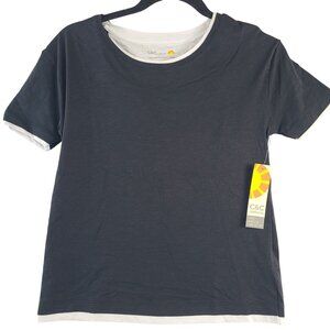 NWT C&C California Womens Black T-Shirt 100% Pima Cotton Short Sleeve Sz XS